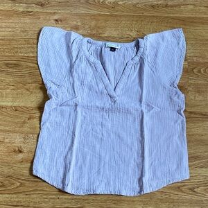 Universal Thread Lilac Flutter Sleeve Blouse Gauze V-Neck Boho Top XS